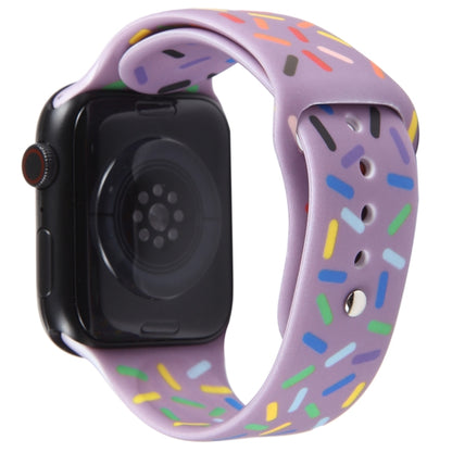 Rainbow Raindrops Silicone Watch Band For Apple Watch 2 42mm(Light Purple) by bashfashion