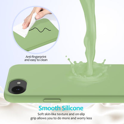 For iPhone 16e Solid Color Silicone Phone Case(Mint Green) by bashfashion