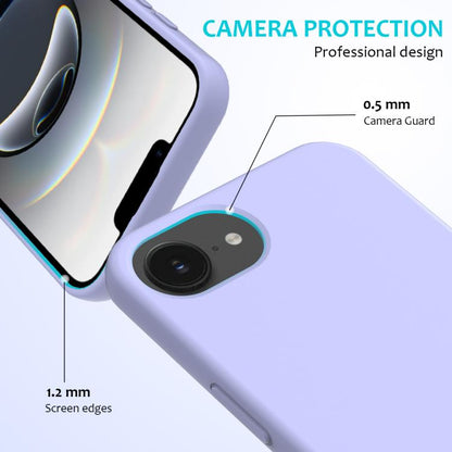 For iPhone 16e Solid Color Silicone Phone Case(Purple) by bashfashion