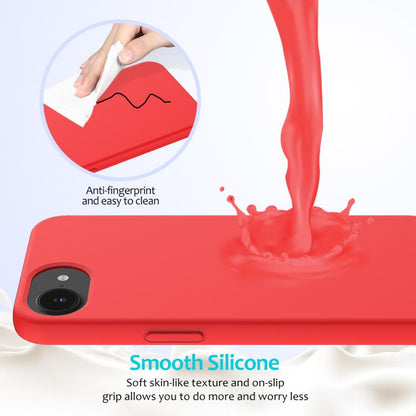 For iPhone 16e Solid Color Silicone Phone Case(Red) by bashfashion
