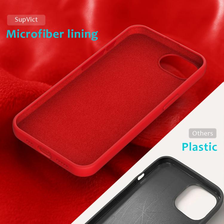 For iPhone 16e Solid Color Silicone Phone Case(Red) by bashfashion