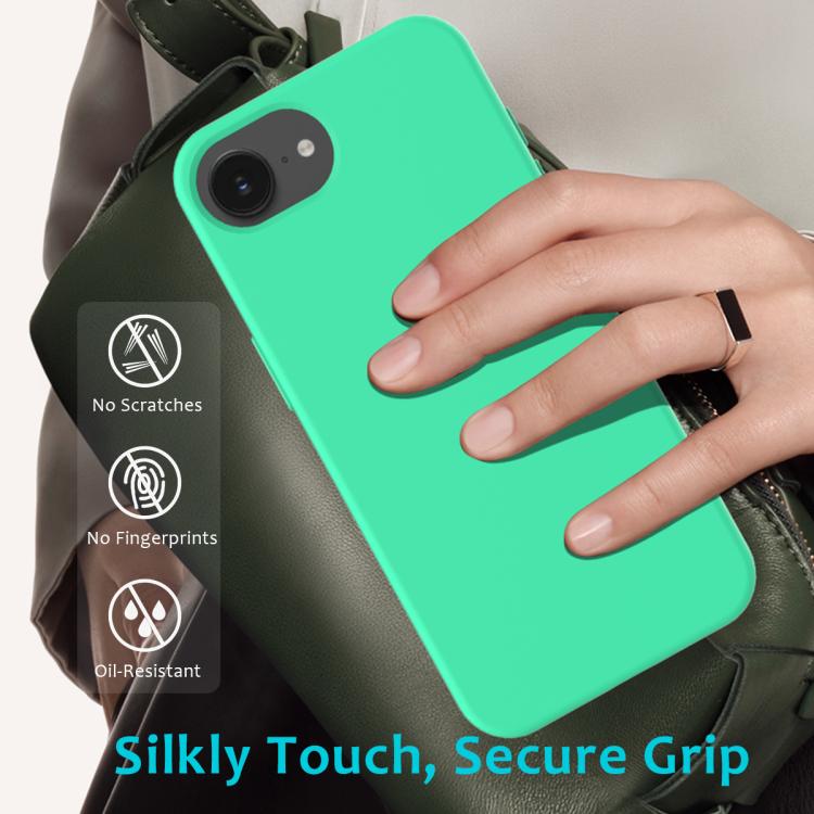 For iPhone 16e Solid Color Silicone Phone Case(Green) by bashfashion