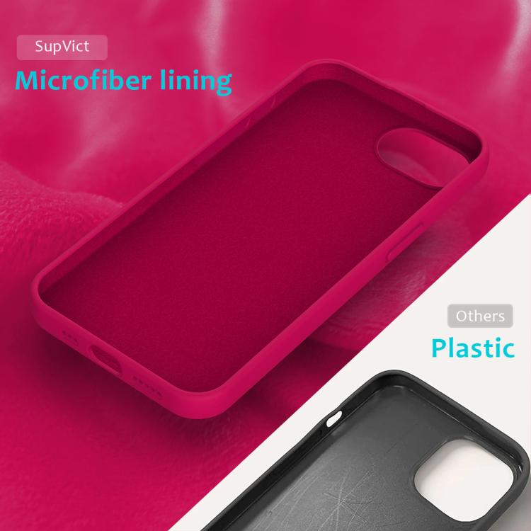 For iPhone 16e Solid Color Silicone Phone Case(Rose Red) by bashfashion