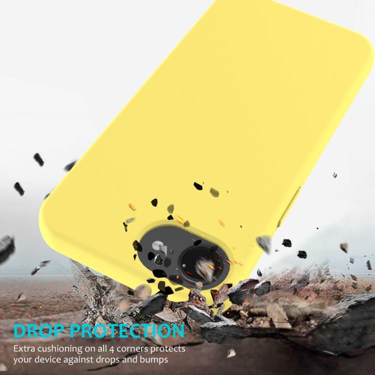 For iPhone 16e Solid Color Silicone Phone Case(Lemon Yellow) by bashfashion