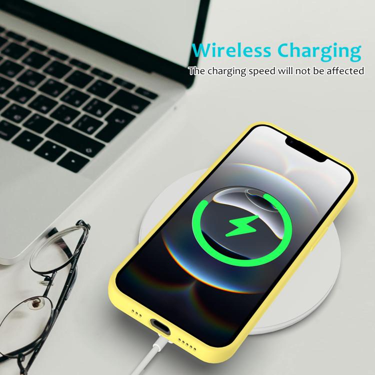 For iPhone 16e Solid Color Silicone Phone Case(Lemon Yellow) by bashfashion