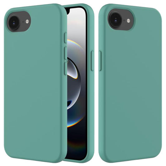 For iPhone 16e Solid Color Silicone Phone Case(Pine Needle Green) by bashfashion