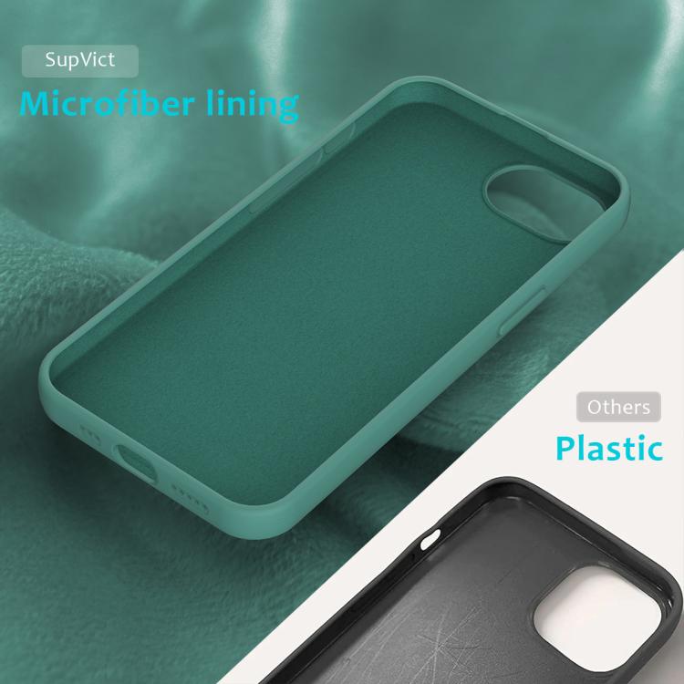 For iPhone 16e Solid Color Silicone Phone Case(Pine Needle Green) by bashfashion