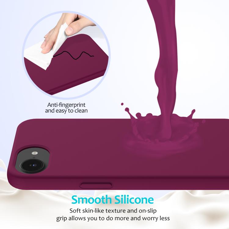 For iPhone 16e Solid Color Silicone Phone Case(Violet) by bashfashion
