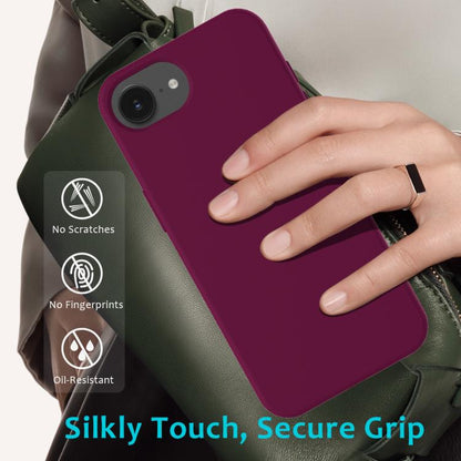 For iPhone 16e Solid Color Silicone Phone Case(Violet) by bashfashion