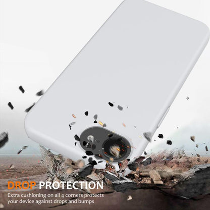 For iPhone 16e Shockproof Silicone Magsafe Phone Case(White) by bashfashion