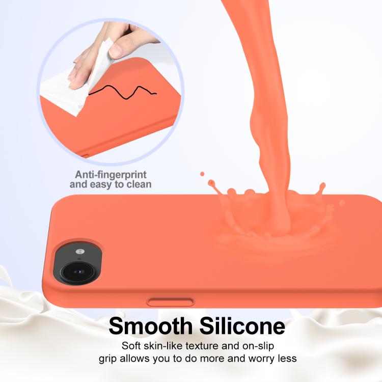 For iPhone 16e Shockproof Silicone Magsafe Phone Case(Gold Orange) by bashfashion