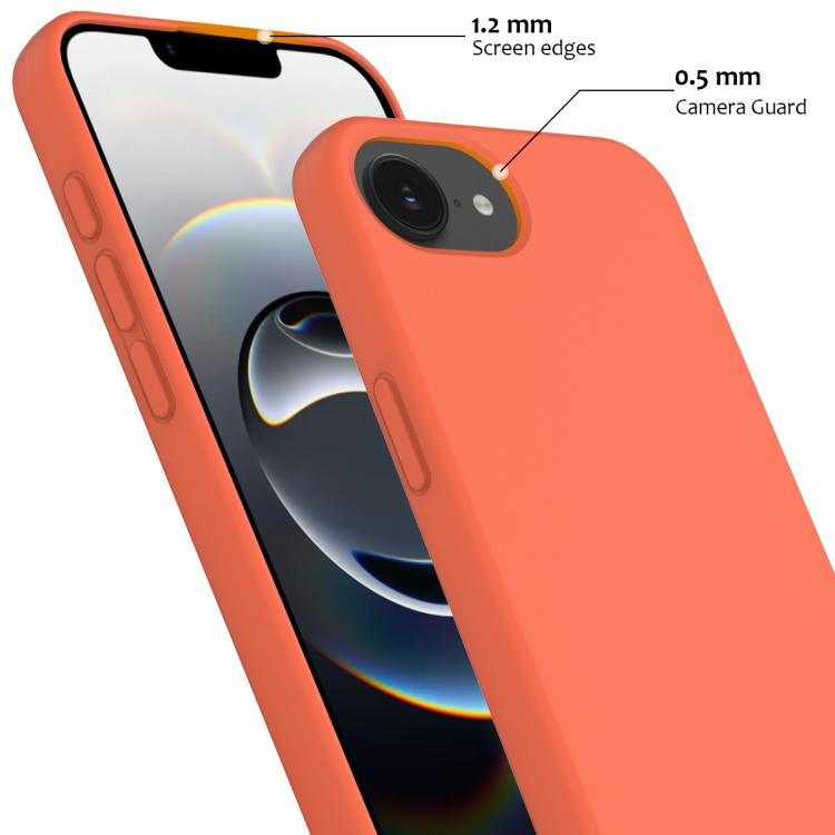 For iPhone 16e Shockproof Silicone Magsafe Phone Case(Gold Orange) by bashfashion