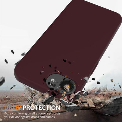 For iPhone 16e Shockproof Silicone Magsafe Phone Case(Plum Color) by bashfashion