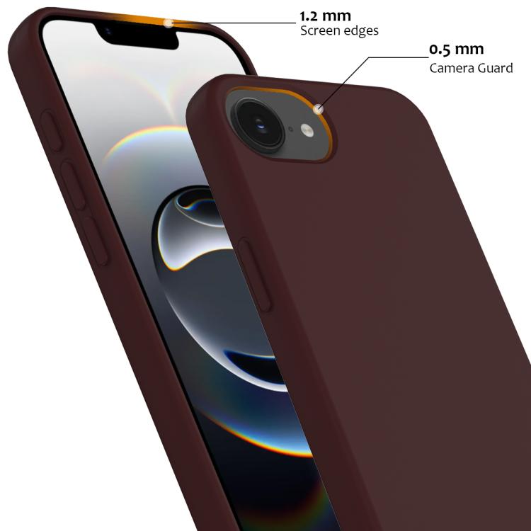 For iPhone 16e Shockproof Silicone Magsafe Phone Case(Plum Color) by bashfashion