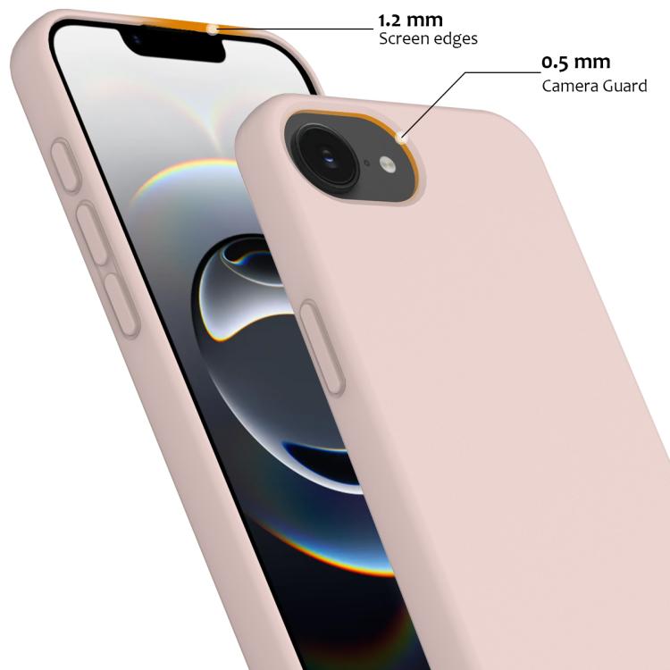 For iPhone 16e Shockproof Silicone Magsafe Phone Case(Sand Pink) by bashfashion