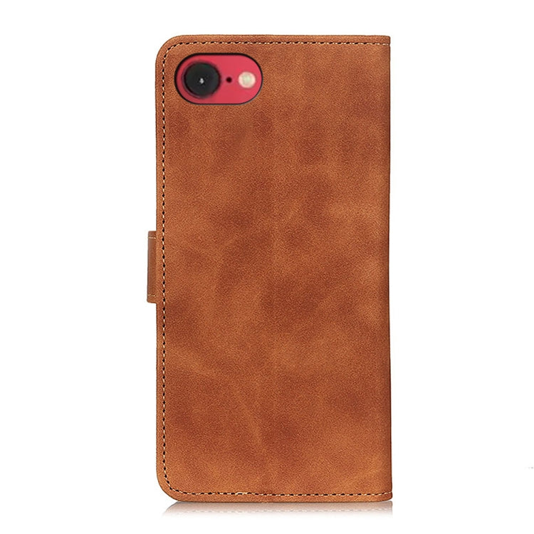 For iPhone 16e KHAZNEH Retro Texture Leather Phone Case(Brown) by bashfashion
