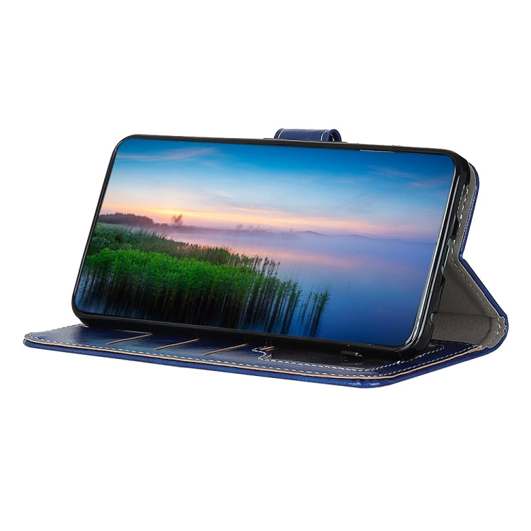 For iPhone 16e Retro Crazy Horse Texture Horizontal Flip Leather Phone Case(Blue) by bashfashion