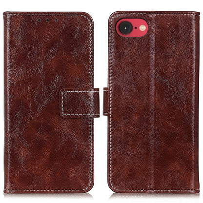 For iPhone 16e Retro Crazy Horse Texture Horizontal Flip Leather Phone Case(Brown) by bashfashion