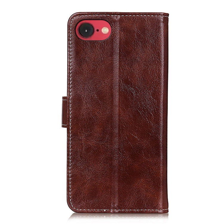 For iPhone 16e Retro Crazy Horse Texture Horizontal Flip Leather Phone Case(Brown) by bashfashion