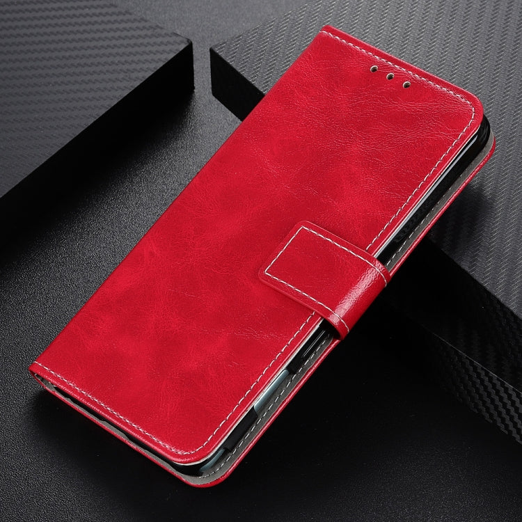 For iPhone 16e Retro Crazy Horse Texture Horizontal Flip Leather Phone Case(Red) by bashfashion