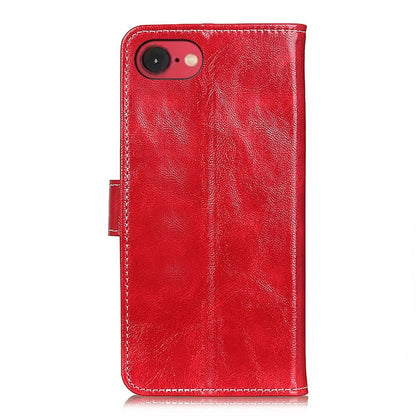 For iPhone 16e Retro Crazy Horse Texture Horizontal Flip Leather Phone Case(Red) by bashfashion