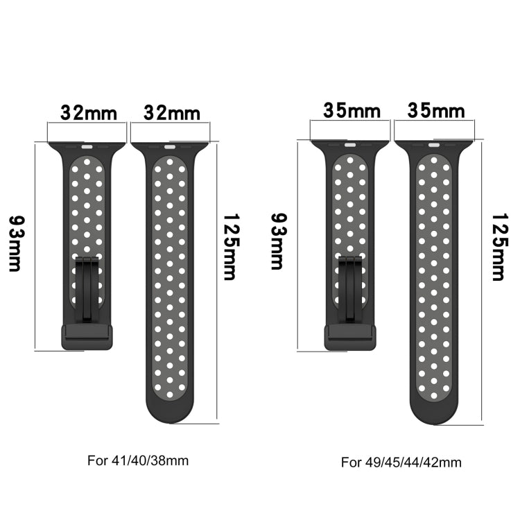 For Apple Watch Ultra 2 49mm Magnetic Buckle Silicone Watch Band(Black White) by bashfashion
