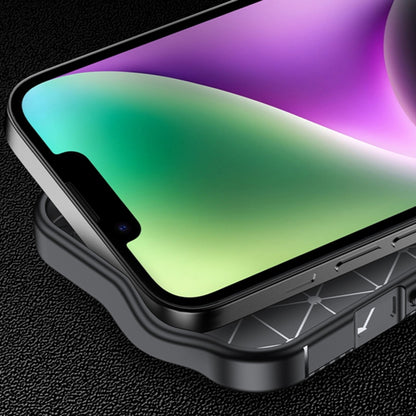 For iPhone SE 2024 Carbon Fiber Texture Shockproof TPU Phone Case(Black) by bashfashion