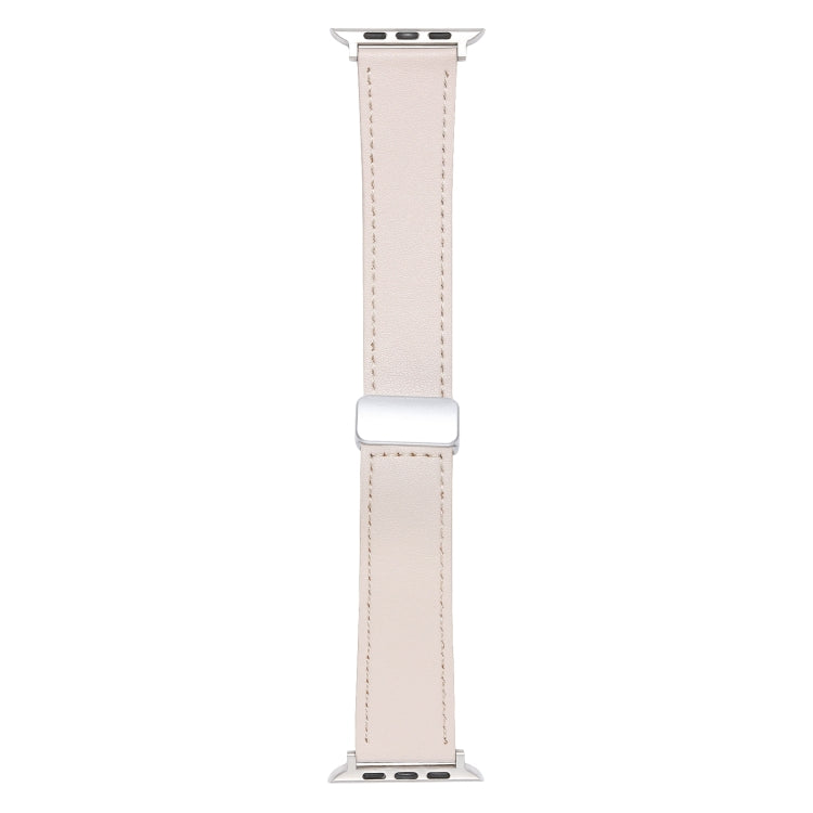 For Apple Watch Serie 4 44mm Magnetic Buckle Skin Feel Leather Watch Band(Apricot) by bashfashion