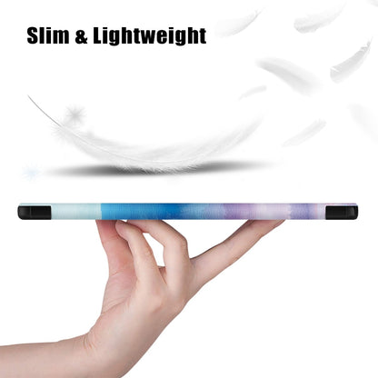 For Samsung Galaxy Tab A9 2023 Custer Painted 3-Fold Holder Smart Leather Tablet Case(Dream Deer) by bashfashion