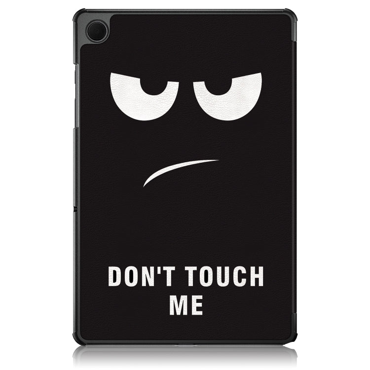 For Samsung Galaxy Tab A9 2023 Custer Painted 3-Fold Holder Smart Leather Tablet Case(Big Eye Me) by bashfashion