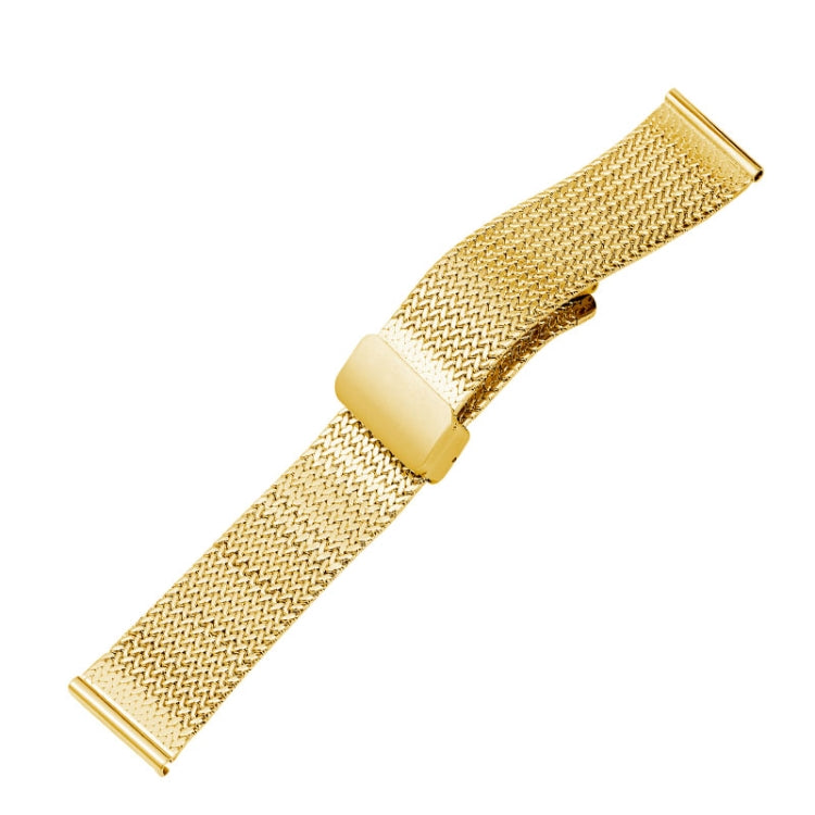 For Apple Watch Series 7 41mm Magnetic Buckle Herringbone Mesh Metal Watch Band(Gold) by bashfashion