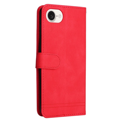 For iPhone 16e Skin Feel Life Tree Leather Phone Case(Red) by bashfashion
