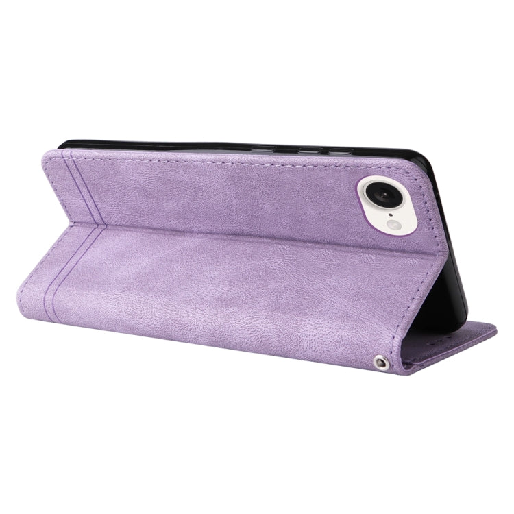 For iPhone 16e Skin Feel Life Tree Leather Phone Case(Purple) by bashfashion