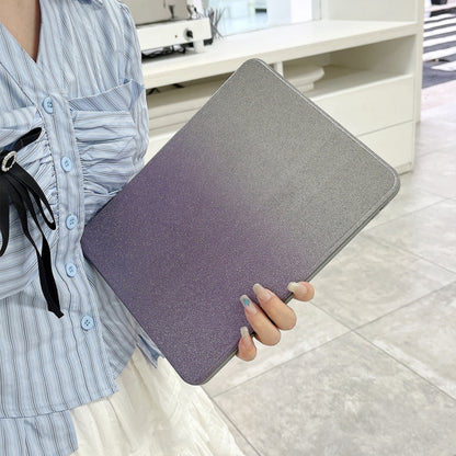 For iPad Air 11 2025 / 2024 / Pro 11 Gradient Glitter Magnetic Split Leather Tablet Case(Purple) by bashfashion