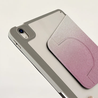 For iPad 10.2 2021 / 2020 / 10.5 Gradient Glitter Magnetic Split Leather Tablet Case(Rose Red) by bashfashion