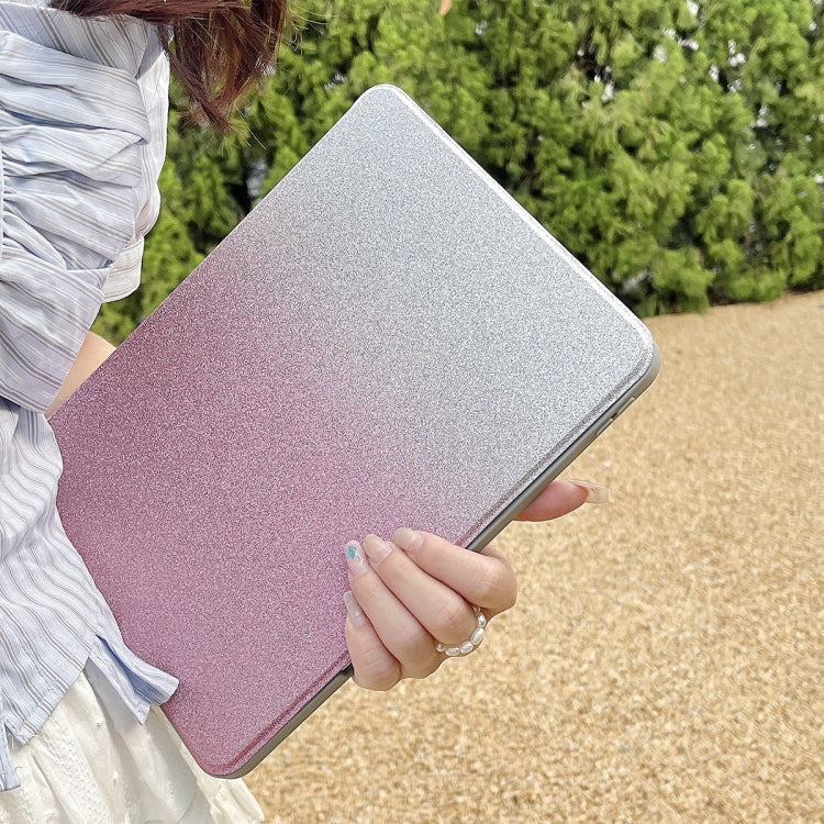 For iPad 10.2 2021 / 2020 / 10.5 Gradient Glitter Magnetic Split Leather Tablet Case(Rose Red) by bashfashion