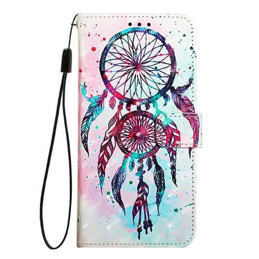 For iPhone 16e 3D Painting Horizontal Flip Leather Phone Case(Color Drop Wind Chimes) by bashfashion