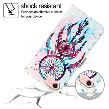 For iPhone 16e 3D Painting Horizontal Flip Leather Phone Case(Color Drop Wind Chimes) by bashfashion