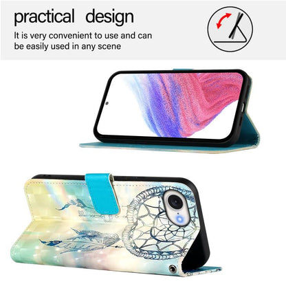 For iPhone 16e 3D Painting Horizontal Flip Leather Phone Case(Dream Wind Chimes) by bashfashion