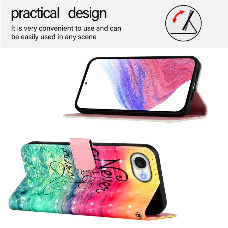 For iPhone 16e 3D Painting Horizontal Flip Leather Phone Case(Chasing Dreams) by bashfashion