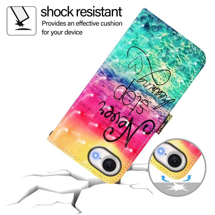 For iPhone 16e 3D Painting Horizontal Flip Leather Phone Case(Chasing Dreams) by bashfashion