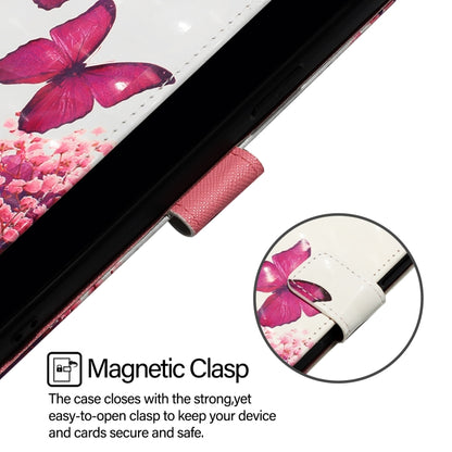 For iPhone 16e 3D Painting Horizontal Flip Leather Phone Case(Rose Butterfly) by bashfashion