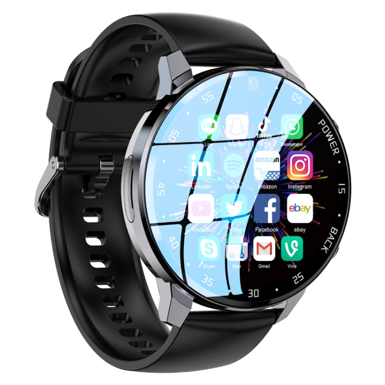 A3 1.43 inch IP67 Waterproof 4G Android 8.1 Smart Watch Support Face Recognition / GPS, Specification:2G+16G(Black) by bashfashion