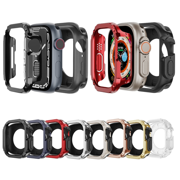 For Apple Watch Ultra 3 / 2 / 1 49mm 2-in-1 PC Hybrid TPU Armor Watch Case(Black) by bashfashion