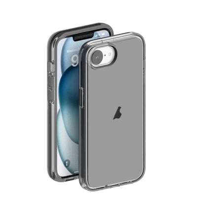 For iPhone 16e Shockproof Terminator Transparent Phone Case(Grey) by bashfashion