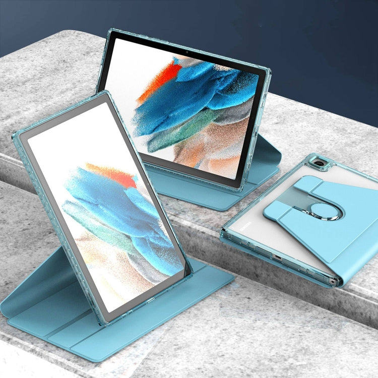 For Samsung Galaxy Tab A8 Clear 360 Rotation Stand Smart Leather Tablet Case(Baby Blue) by bashfashion