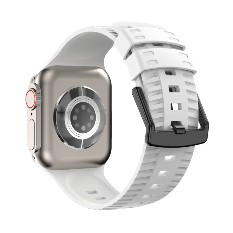 Tire Texture Silicone Watch Band For Apple Watch Ultra 49mm(White) by bashfashion