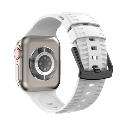 Tire Texture Silicone Watch Band For Apple Watch Ultra 2 49mm(White) by bashfashion