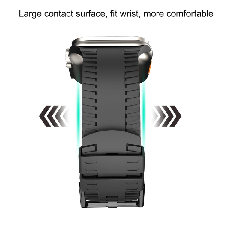 Tire Texture Silicone Watch Band For Apple Watch Ultra 49mm(Starlight) by bashfashion