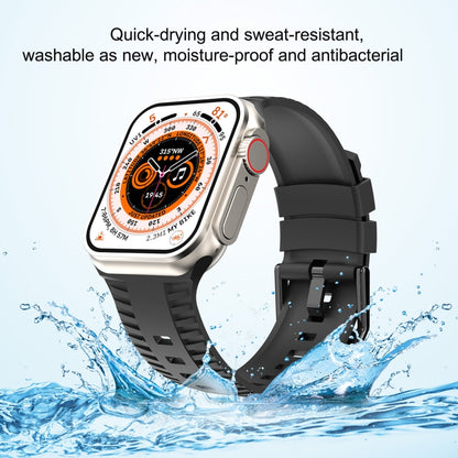 Tire Texture Silicone Watch Band For Apple Watch Ultra 49mm(Fruit Purple) by bashfashion